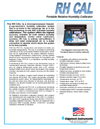 Thumbnail of document Data Sheet - RH-CAL Portable Relative Humidity Calibrator